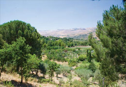 panoramic photo madonie from santa venera farmhouse